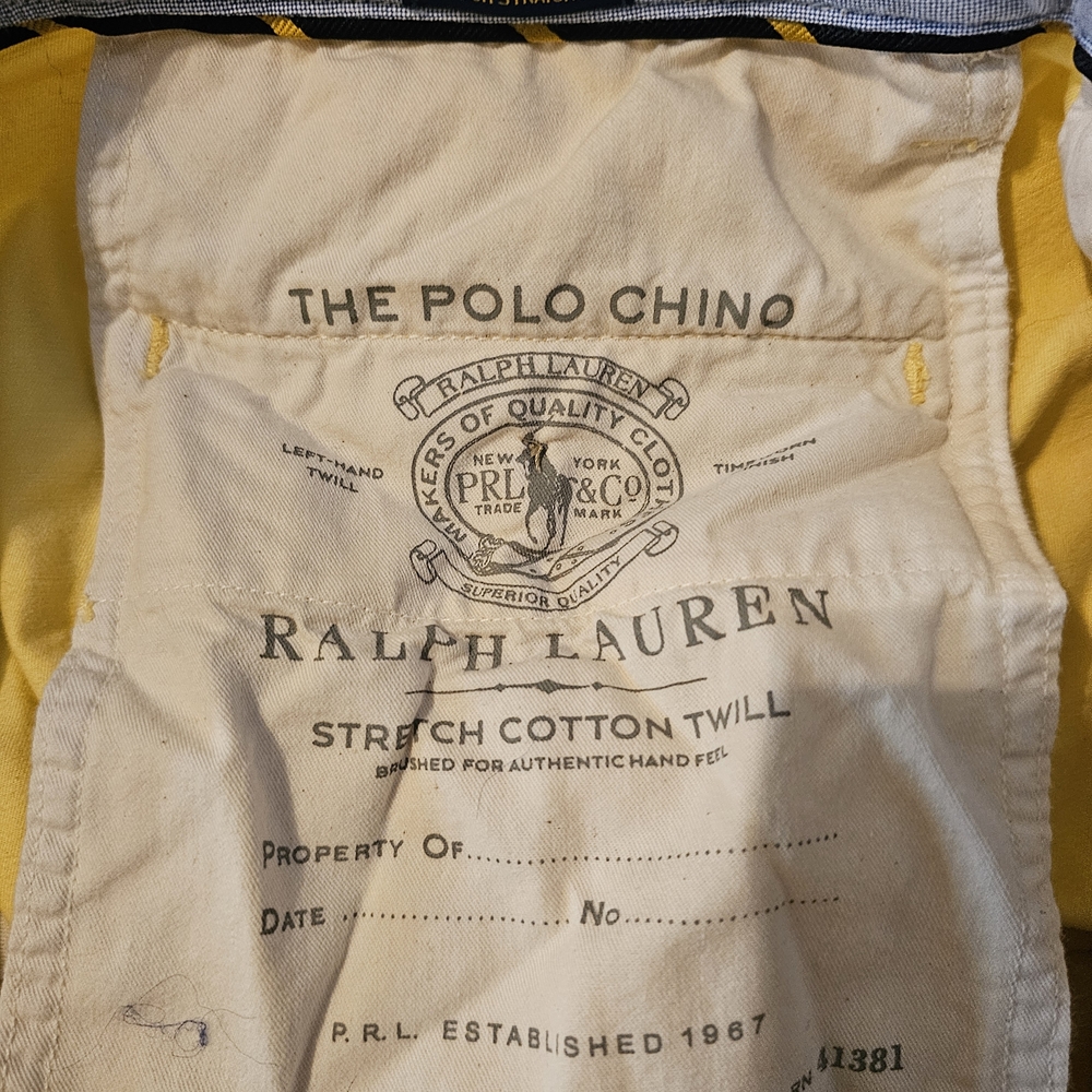 MEN'S - POLO Ralph Lauren Stretch Straight Fit Chino Pants 33x32 - Picture 4 of 4